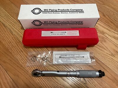 #ad 3 8 drive Adj. torque wrench 20 200 in lbs Made By MG Piping Products New $79.99
