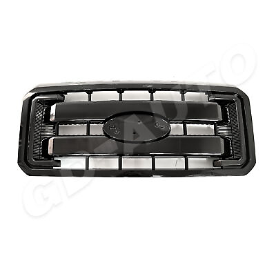#ad Front Upper Grill Glossy Black For Ford 2011 2016 F250 F350 F450 F550 Super Duty $360.99