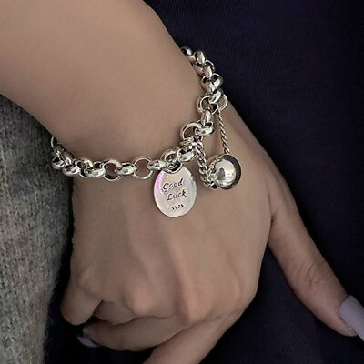 #ad Fashion 925 Silver Lucky Beads Bracelet Chain Women Charm Party Jewelry Gift Hot C $2.24