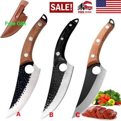 #ad Meat Cleaver Hand Forged Boning Knife Japan Kitchen Chopping Knives High Carbon $10.99
