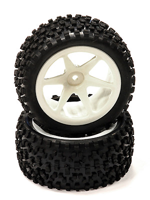 #ad Pre Mounted 1 10 Buggy 6 Spoke Rear 40mm All Terrain Q4019 12mm Hex O.D. 87mm $20.99