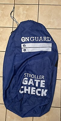 #ad Blue Stroller Travel Bag for Airplane Gate Check Padded Backpack Strap $13.49
