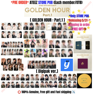 #ad ATEEZ ATEEZ GOLDEN HOUR : Part.1 10th Mini Album STORE POBFAST SHIPPINGGIFT $105.00