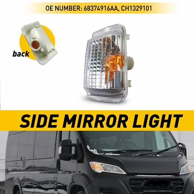 #ad Passenger Mirror Turn Signal Fits Light For 2014 23 Ram 1500 ProMaster 2500 3500 $18.99