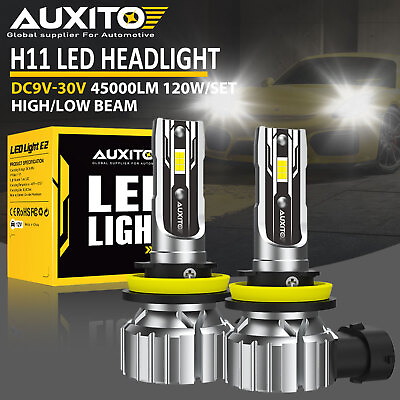 #ad AUXITO LED 60W Headlight Bulbs H11 Low Beam Kit 45000LM Super Bright White E2 $21.83