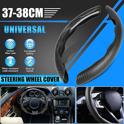 2x Universal Carbon Fiber Car Steering Wheel Booster Cover Non Slip Accessories $12.98