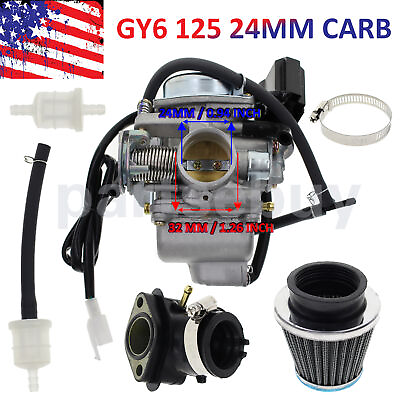 PD24J Carburetor With Electric Choke For Chinese 125cc 150cc Scooter ATV Go Kart $30.92