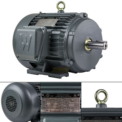 #ad 5 HP 3 Phase Electric Motor 3600 RPM 184T Frame TEFC 230 460 Volt Severe Duty $549.95
