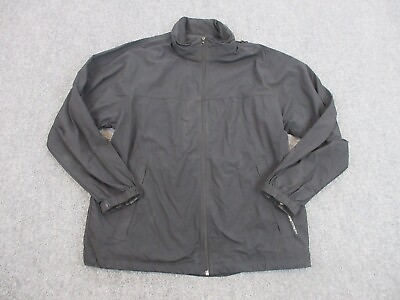 #ad Nautica Jacket Men Adult Extra Large Black Sailing Full Zip Outdoors Casual Coat $34.85