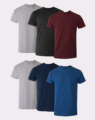 #ad Hanes 6 Pack Pocket Tee Men#x27;s T Shirt Soft and Breathable Assorted Colors S 2XL $29.44