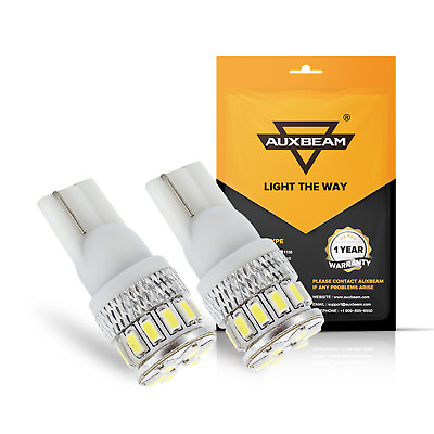 #ad AUXBEAM T10 168 194 2825 LED Interior Light Bulb License Map Side Marker White $14.33