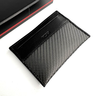 #ad #ad TUMI Donington Slim Card Case Carbon Fiber with Black Leather 1397211164 $109.99
