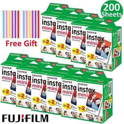 #ad Fujifilm Instax Mini Instant Film 11 White Edge 10 200 Pack Photo Paper Camera $40.00