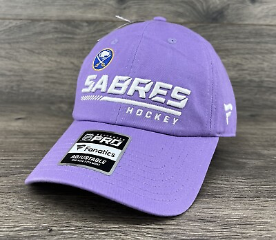 #ad Buffalo Sabres Hockey Fights Cancer Fanatics Logo Strapback Hat OFSM Adjustable $23.99