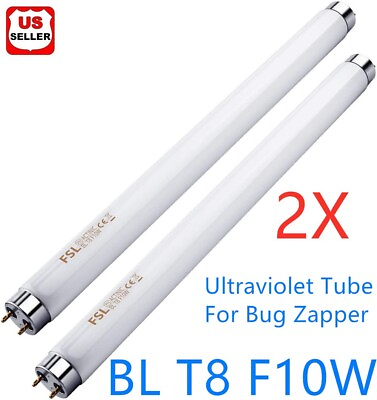#ad 2X 10W Replacement Bulb UV Tube Lamp Light For 20W Mosquito Killer Insect Zapper $9.98