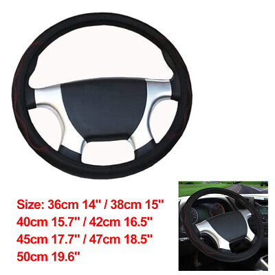 #ad 36 50CM Fiber Leather Steering Wheel Cover SUV Model Car Universal 14quot; 19.6quot; $17.19