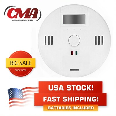 #ad Carbon Monoxide Digital Alarm Detector with Batteries amp; Screws $11.99