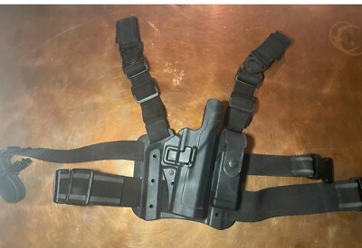 #ad #ad Blackhawk Glock 17 19 22 SERPA tactical leg thigh rig holster black Level 2 $50.00