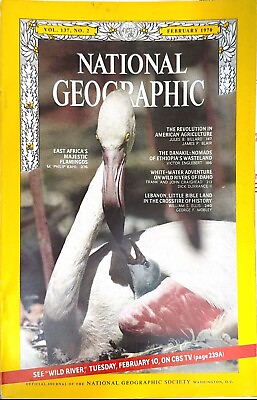 #ad National Geographic Magazine February 1970 Agriculture Danakil Wild Rivers $11.87