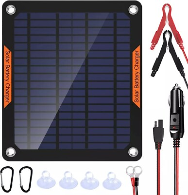 #ad Waterproof Solar Battery Maintainer Car RV Charger 12 Volt Tender Trickle 5W $28.89
