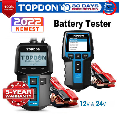#ad #ad Car Battery Tester 12V 24V 100 2000CCA Cranking Charging System Battery Analyzer $55.99