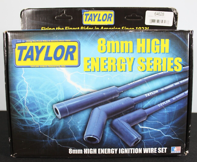 #ad Taylor Ignition 64628 8mm High Energy Ignition Wire Set Custom Fit Blue NIB $39.99