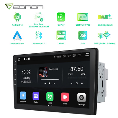 #ad Eonon UA12S Plus Android 12 664G Double 2Din 10.1quot; Car Stereo Radio GPS CarPlay $283.33