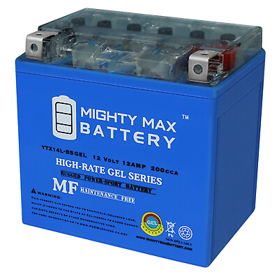 #ad Mighty Max YTX14L BS GEL Battery Replacement for BikeMaster BTX14L BS $54.99