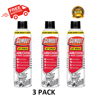#ad Gumout Carb And Choke Carburetor Cleaner 14 Oz. Engine Parts Spray Pack of 3 $15.35