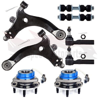#ad 8PCS Lower Control Arm Front Wheel Bearing Tie Rod Fits Impala Regal Monte Carlo $139.28