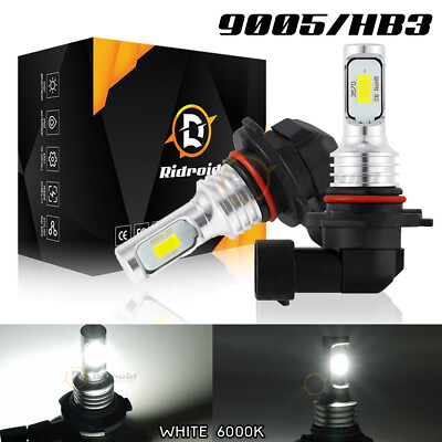 #ad 9005 9145 LED Headlight Kit 100W 8000LM High Low Fog Bulb HB3 H10 6000K White $11.98