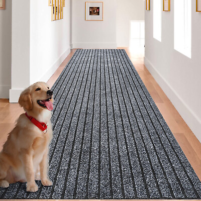 #ad Runner Rug Hallway Non Slip Rubber Back Custom Size as Carpet Doormat Throw Rug $311.64