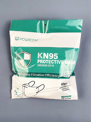 #ad Powecom White KN95 Protective Face Mask Respirator Earloop Style 10 20 30 50Pcs $49.97