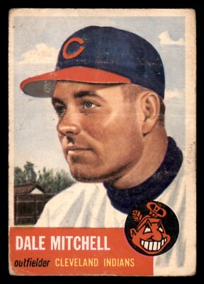 #ad 1953 Topps Dale Mitchell #26 Cleveland Indians Fair Set Break $7.73