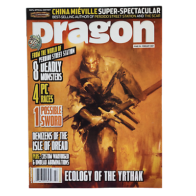 #ad Dragon Magazine Issue 352 February 2007 Perdido Street Station Paizo Damp;D $12.00
