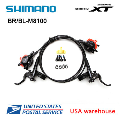 #ad SHIMANO XT BL BR M8100 M8000 Hydraulic Disc Brake Set Levers Pair Front Rear OE $189.99