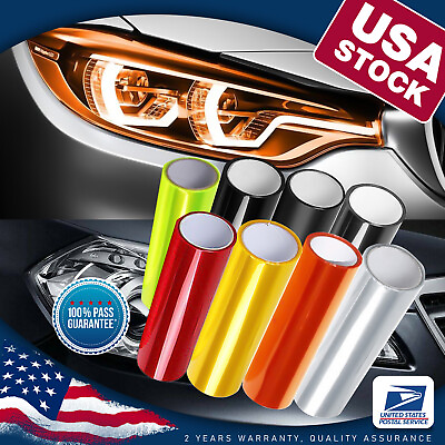 #ad Car Gloss Protection Tint Film Taillight Headlight Side Marker Light Vinyl Wrap $7.49