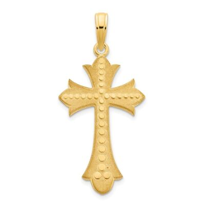 #ad 14K Yellow Gold Cross Pendant for Womens Mens Best Gift Jewelry $216.00