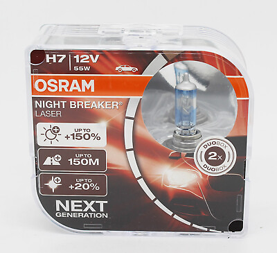 #ad OSRAM H7 Night Breaker 12V 55W 3900k 150% more light car headlight 64210NL LAMP $34.99