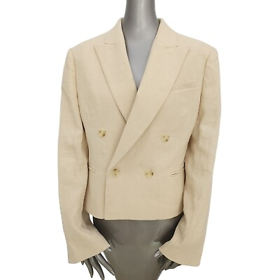 #ad A.L.C. River New NWT Linen Double Breasted Blazer Jacket ALC 10 $279.00