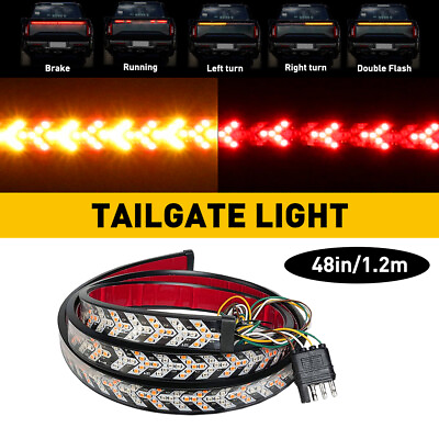 #ad Truck Tailgate 48quot; Strip Arrow LED Sequential Signal Brake For Dodge Bar Light A $18.04