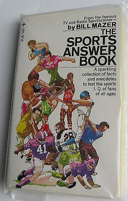 #ad 1972 quot;The Sports Answer Bookquot; by TV Radio#x27;s Bill Mazer; 291 pg paperback book $17.99