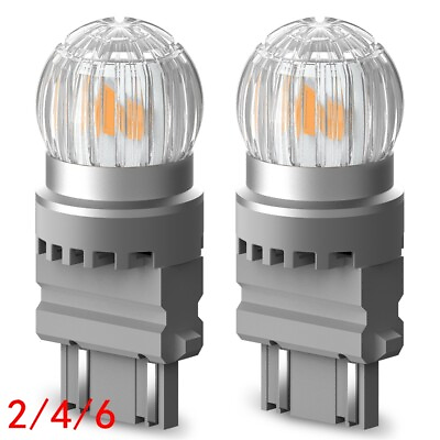 #ad #ad 2 4 6 AUXITO 3156 3157 3056 Amber LED Turn Signal Light Bulbs CANbus Error Free $14.24