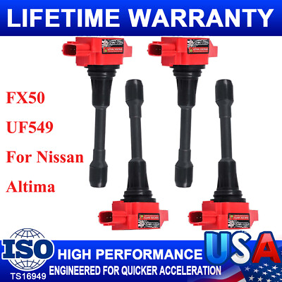 #ad 4Pack Ignition Coil for Nissan Altima Sentra Rogue Cube 2.5L Infiniti FX50 UF549 $59.98