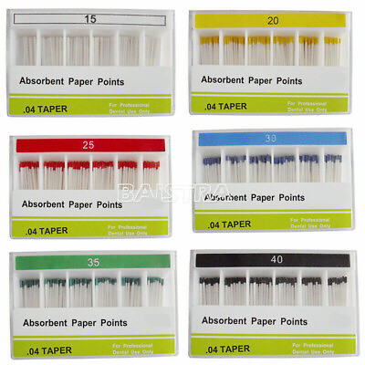 #ad #ad AZDENT Dental Absorbent Paper Points Taper 02 04 06 Endodontics Root Canal Clean $5.51