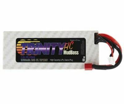 #ad New Trinity White Carbon 5200mah 50c MUDBOSS LiPO Battery w Dean s Plug TEP2307 $98.99