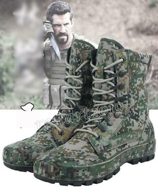 #ad Men#x27;s Camo Tactical Army Outdoor Combat Ankle Boots SWAT Hiking Hunting Shoes $55.04