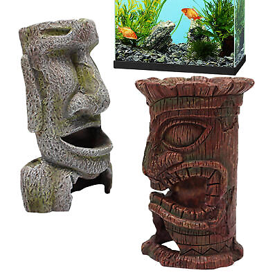 #ad Fish Tank Shelter Decorations Resin Aquarium Sculpture Landscaping Ornaments $19.61