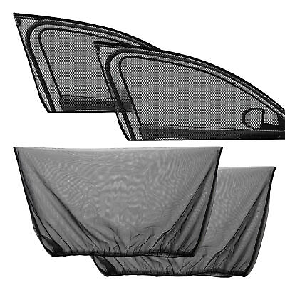 #ad 4 X Car Side Window Sun Shade Cover Front Rear Shield UV Block Protection $13.37