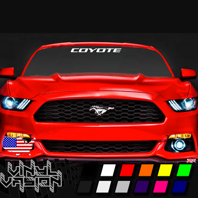#ad Matte White Windshield Banner Vinyl Decal Sticker for Ford Coyote F150 Mustang G $19.95